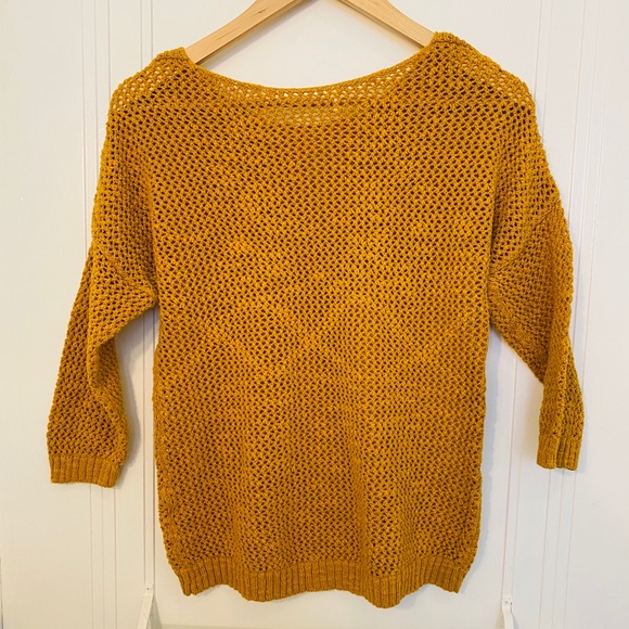 Golden pointelle sweater - Picture 2 of 3
